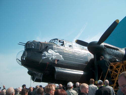 PA474 i Billund den 6. maj 2011. Det er Englands eneste flyvende Lancaster.